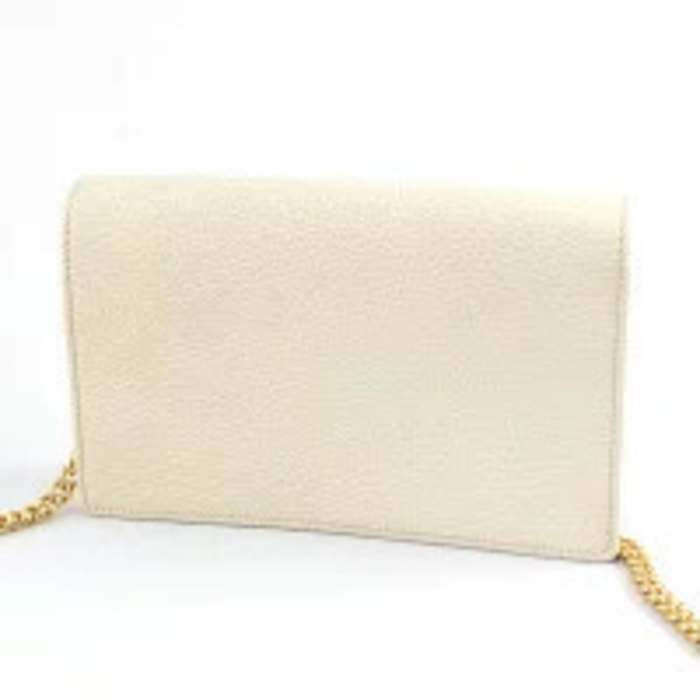 Gucci Clutch White GG Ivory Bag Chain Marmont